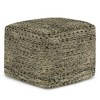 WyndenHall Tabitha Square Woven PET Polyester Pouf: Upholstered, No Assembly, Padded Seat, 250lb Capacity - 2 of 4