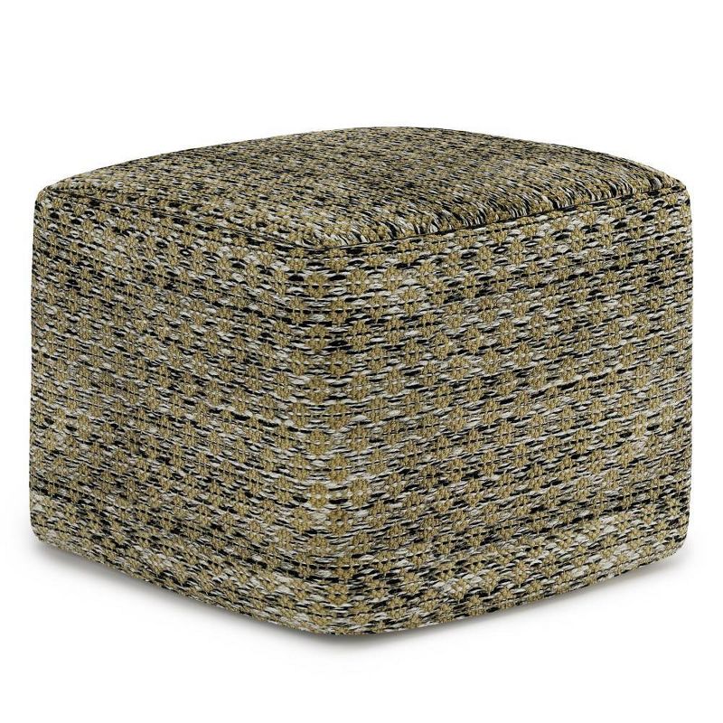 Tabitha Square Woven PET Polyester Pouf - WyndenHall, 1 of 9