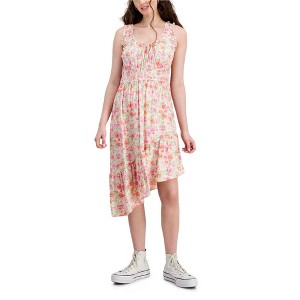 Hippie Rose Womens Floral Midi Dress, Pink, Medium - 1 of 1