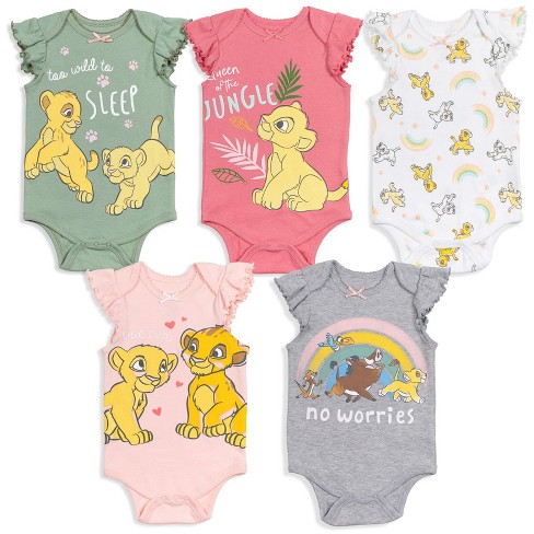 Disney Lion King Simba Nala Timon Pumbaa Newborn Baby Girls 2 Pack