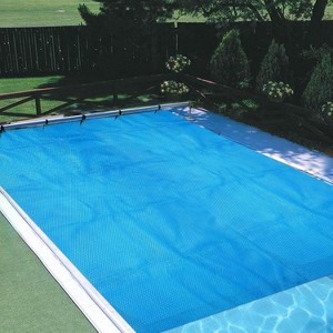Solar Pool Cover, 12Mil Heavy-Duty Rectangle Solar Blanket for Inground & Above-Ground Pools, Blue - 1 of 4