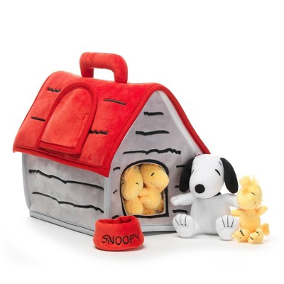Image of Lambs & Ivy Classic Snoopy Interactive Plush Toy Doghouse with Animals