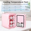 YASHE 4L Skincare Mini Fridge with LED Mirror, Cooler & Warmer, Portable, for Makeup, Cosmetics, Food, Bedroom, Vanity, Office, Car — Pink - 4 of 4