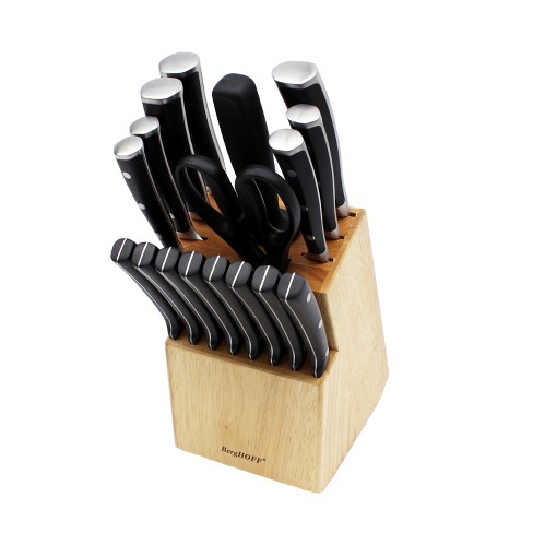 Berghoff Essentials 18pc Cutlery Set, Block With 8 Steak Knives