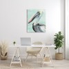 Stupell Industries Coastal Pelican Bird Watching Turquoise Ocean Portrait Canvas Wall Art - 2 of 4