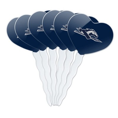 Longwood Primary Logo Heart Love Cupcake Picks Toppers Decoration Set of 6