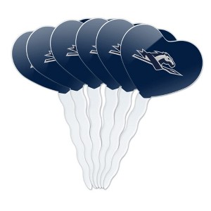 Longwood Primary Logo Heart Love Cupcake Picks Toppers Decoration Set of 6 - 1 of 4