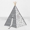 Bacati - Owls in the Wood Gray/Beige Play Tent for Kids/Toddlers, 100% Cotton Percale Fabric Cover  - 4 of 4