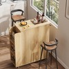 Kitchen Island Cart with Storage, Mobile Rolling Island with Glass Cabinet Doors - 3 of 4