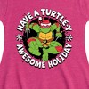 Girls' - Teenage Mutant Ninja Turtles - Have A Turtley Awesome Holiday Fit & Flair Cap Sleeve Dress - 2 of 3