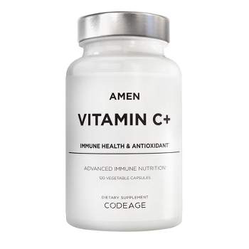 Amen Vitamin C, Citrus Bioflavonoids Fruits, Vegan Vitamins Capsules Supplement - 120ct