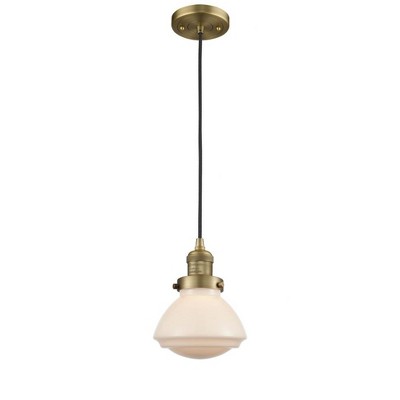 Olean - 1 Light Cord Hung Mini Pendant In Industrial Style-7.75 Inches Tall and 6.75 Inches Wide