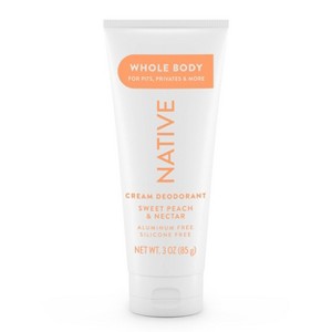 Native Whole Body Deodorant Cream - Sweet Peach & Nectar - Aluminum Free - 3oz - 1 of 4