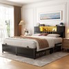 Aheaplus Bed Frame with LED Light and Charging Station - 2 of 4