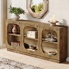 Hommoo 3-Tier Console Table with Storage Shelves Brown - 3 of 4