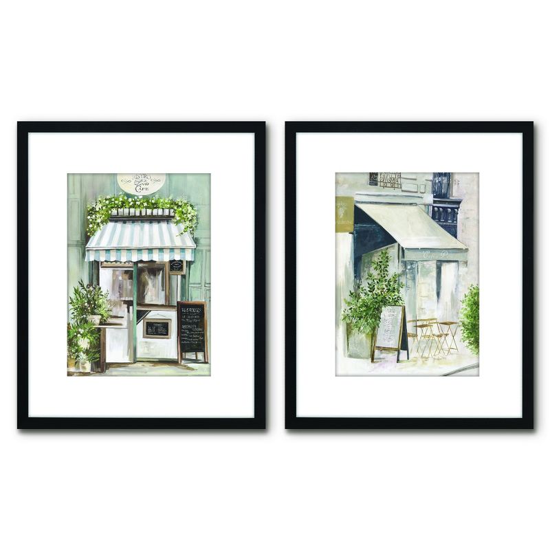 Americanflat 2 Piece 16x20 Wrapped Canvas Set - Paris Cafe by PI Creative Art - farmhouse  Wall Art, 1 of 7