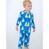 RuffleButts Toddler Gender Neutral Holiday Button Up Pajama Set - 3 of 4