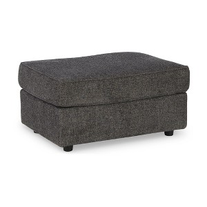 Signature Design by Ashley Contemporary Cascilla Ottoman Chenille Slate - 1 of 4