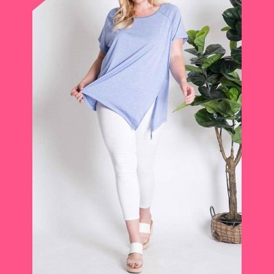Women's Burnout Crew Neck Plus Tee - DAVI & DANI