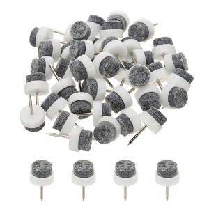 Unique Bargains Wooden Chair Sofa Cabinet Table Leg Floor Protector Round Nail-on Felt Pads 40 Pcs - 1 of 3
