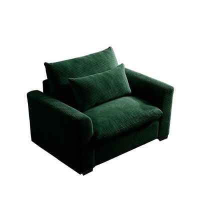 NicBex 51 Inch Corduroy Deep Seat Single Sofa with Waist Pillow for Living Room,Office,Apartment