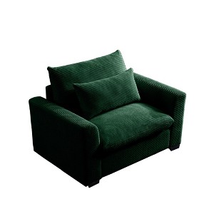 NicBex 51 Inch Corduroy Deep Seat Single Sofa with Waist Pillow for Living Room,Office,Apartment - 1 of 4