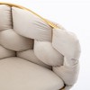 Racxily Modern Leisure Velvet Accent Chair - Lazy Person Single Sofa Chair, Unique Knitting, Soft Touch, 5 Colors for Bedroom & Household Dresser - 4 of 4