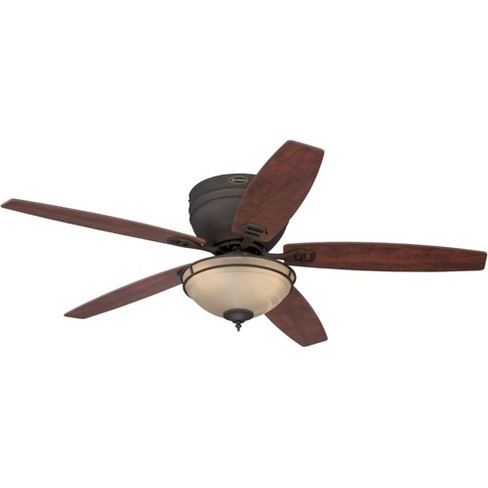 Westinghouse Quiet Operation Reversible Blades Ceiling Fan with LED Light Kit for Indoor Use, 52 Inch, Brushed Nickel Finish, Bronze - image 1 of 4