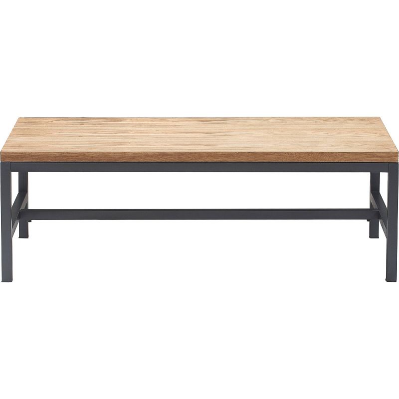 Dobson Natural Wood and Black Metal Coffee Table Natural - Finch, 1 of 7