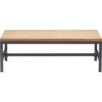 Dobson Natural Wood and Black Metal Coffee Table Natural - Finch