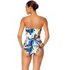 Women's Riviera Floral Twist Front Shirred One Piece Swimsuit - 2 of 4
