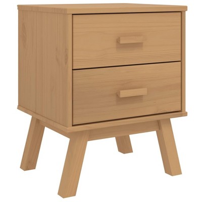 vidaXL Bedside Cabinet OLDEN Brown Solid Wood Pine