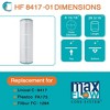 Hurricane Replacement Spa Filter Cartridge for Unicel C-8417, PA175, Filbur FC-1294, Hayward Star-Clear Plus C1750, C1900, & Sta-RIte PXC-175, 3 Pack - 2 of 4