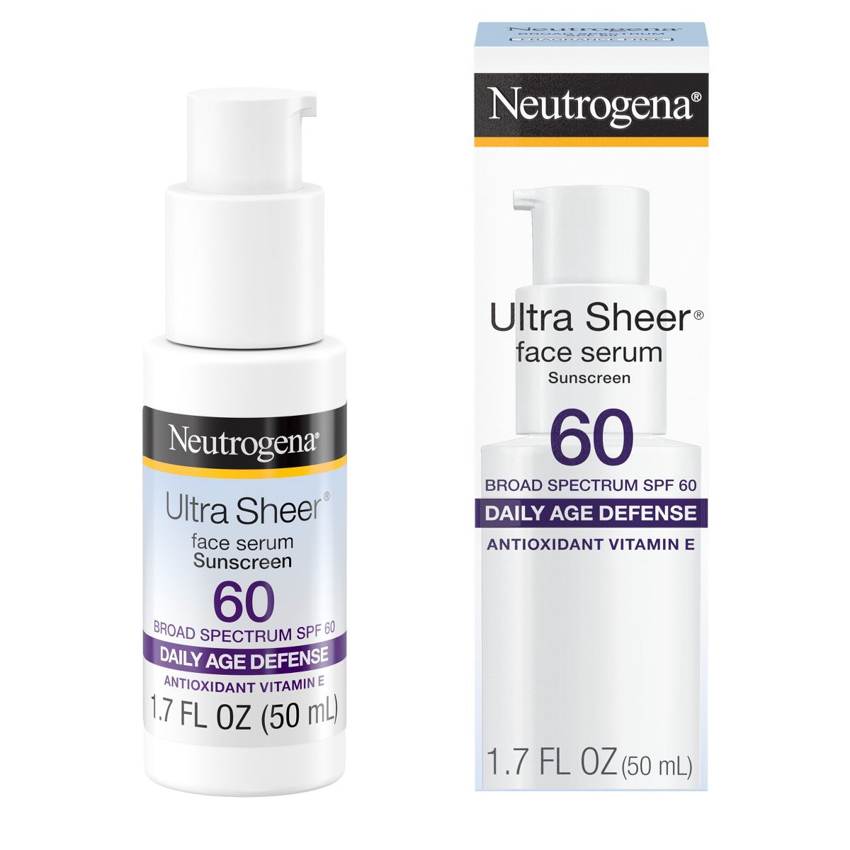 Neutrogena Ultra Sheer Moisturizing Face Sunscreen Serum - SPF 60+ - 1.7 fl oz