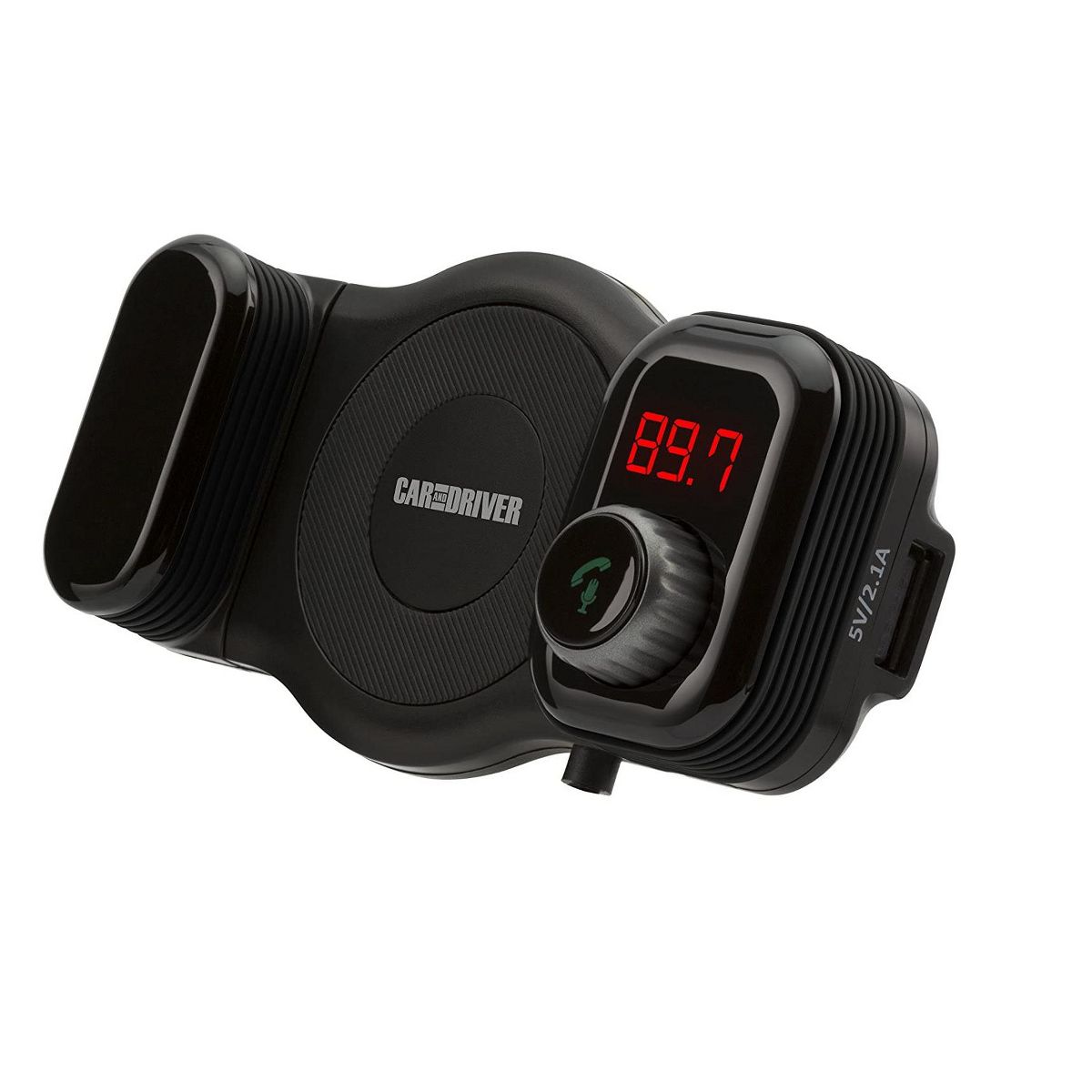 Car and Driver Bluetooth FM Transmitter & Car Vent Phone Mount
