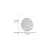 Black Bow Jewelry Rhodium Plated Sterling Silver Polished Round Lapel or Tie Pin, 13mm - 3 of 4