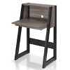24/7 Shop At Home Tella Contemporary Storage Desk Dark Gray: Multi-Functional, Enclosed Cabinet, Cable Management - 3 of 4
