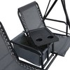 CAVINAS 2-Seat Patio Porch Swing,Wooden Hammock Swing Bench with Adjustable Canopy&Cup Holder,Outdoor Swing for Garden&Backyard,528LBS Capacity,Gray - 2 of 4