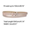 Allegra K Women's Belt PU Leather Skinny Plus Size Punk Rock Style Grommet Waist Belts - 3 of 4