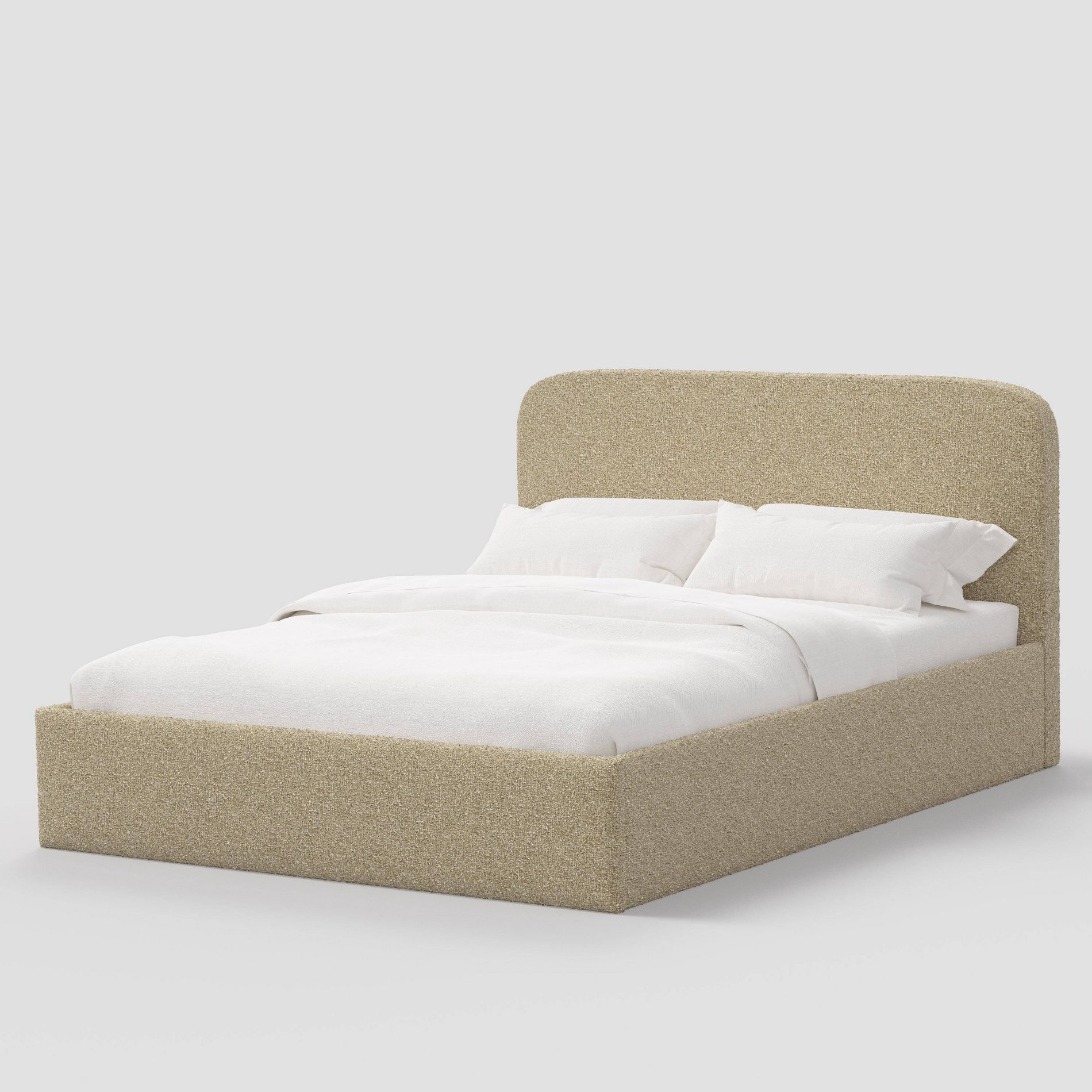 King Rounded Corner Low Platform Bed in Milano Buff - Threshold™