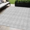 Pewter And Silver Geometric Washable Indoor Outdoor Area Rug - 2 of 4