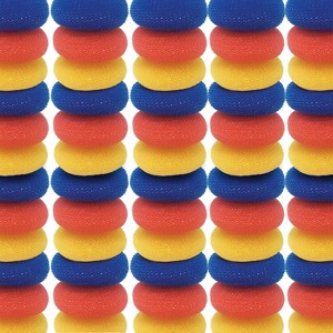 Lola Products Jumbo 4" Plastic Mesh Scouring Pads, Non-Scratch, Great for Pots, Dishwashing, Sinks, Appliances, Assorted Colors, 144 Pack - 1 of 1