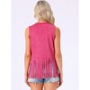 INSPIRE CHIC Women's 70s Western Open Front Faux Suede Fringe Vest - 4 of 4