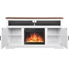 Kismile 60" Electric Fireplace TV Stand with Storage Cabinets, Electric Fireplace with Mantel with Remote Control Feature 750w/1500w Settings - 2 of 4