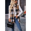 Women Vest Plaid Sleeveless Casual Oversized Vest Jackets Coat - 3 of 4