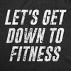 Let's Get Down To Fitness Womens Fitness Tank Funny Workout Gym Graphic Shirt - Crazy Dog Women's Tank Top - 2 of 4