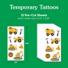 Big Dot of Happiness Dig It - Construction Party Zone Temporary Tattoos for Kids, Boy Birthday Favors, Truck Birthday Party Decorations, Yellow Party - 4 of 4