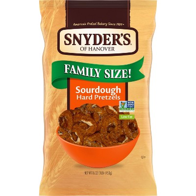 Snyder's of Hanover Pretzels Sourdough Hard Pretzels Family Size - 16oz