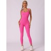 Allegra K Women's U Neck One Piece Jumpsuit Workout Sleeveless Tummy Control No Show Ribbed Shapewear Body Shapers - 4 of 4