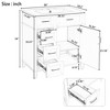 30-Inch Bathroom Storage Cabinet Featuring a Ceramic Sink and a Built-In Adjustable Shelf - 4 of 4